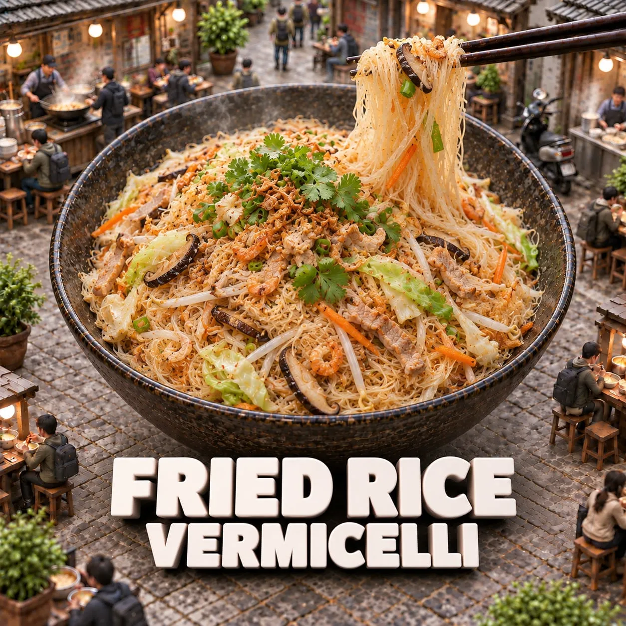 Fried Rice Vermicelli (炒米粉)