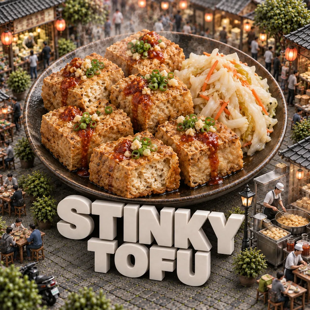 Tahu Busuk (Stinky Tofu) (臭豆腐)