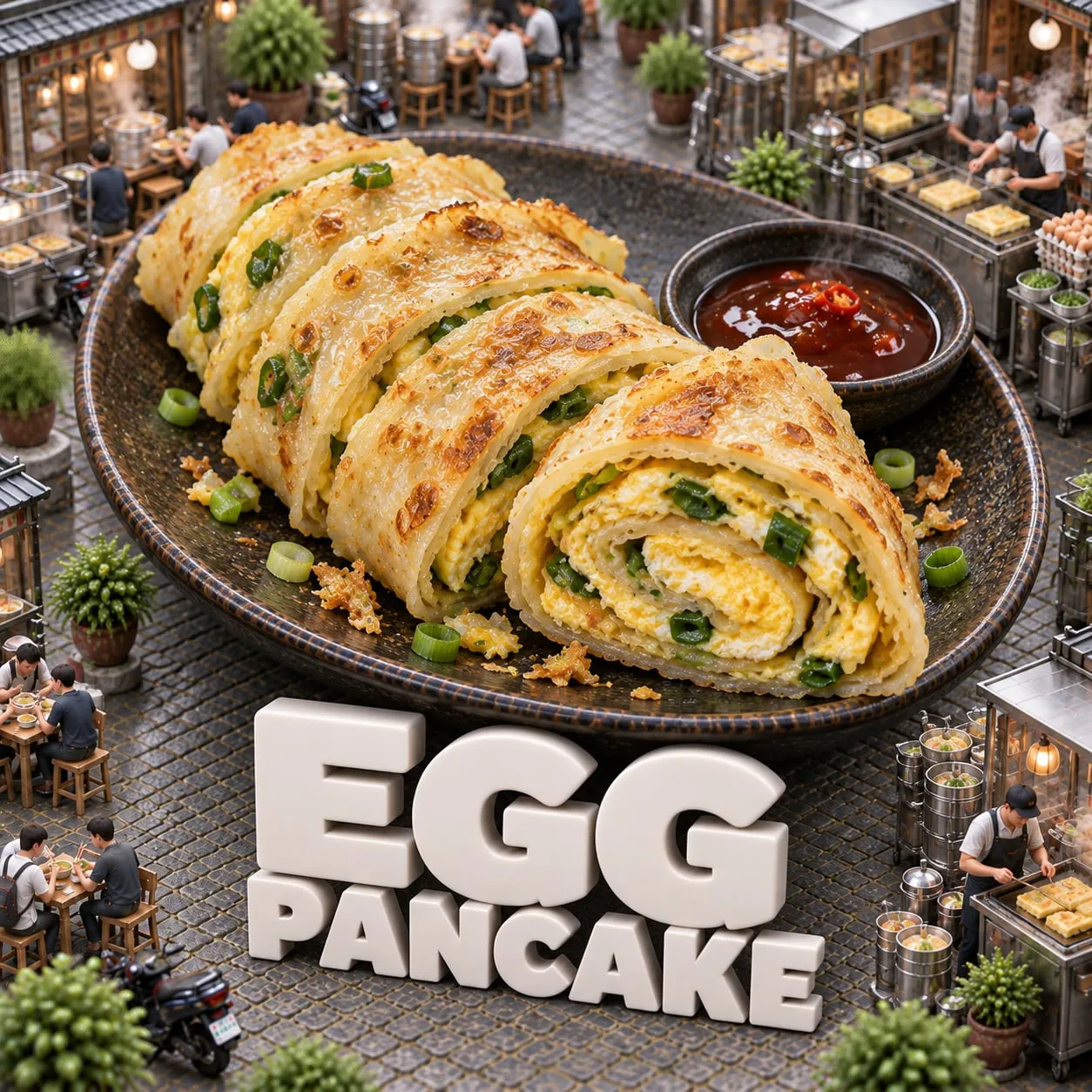 Crepe Telur Taiwan (Dan Bing) (蛋餅)