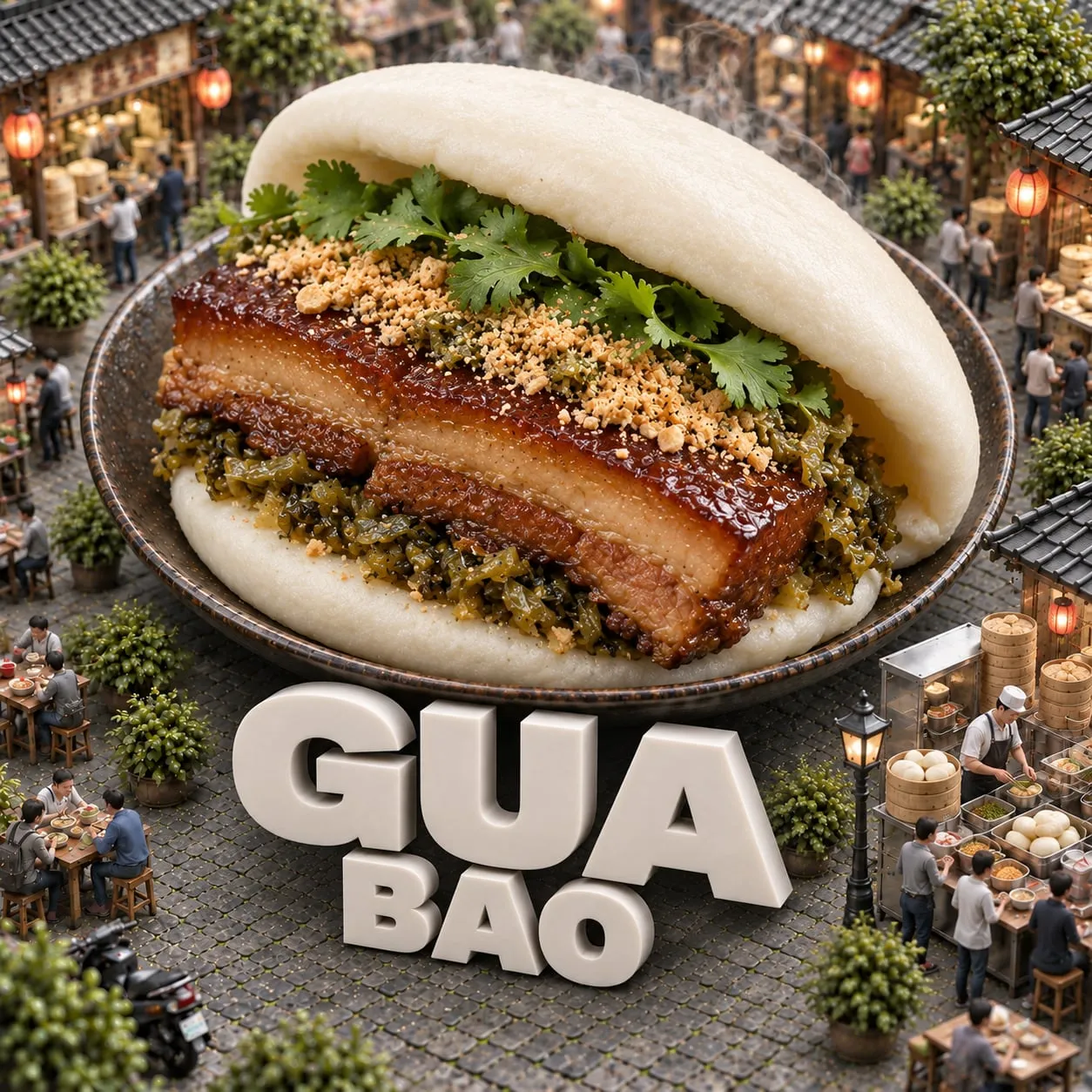 Gua Bao (Roti Kukus Isi Babi) (刈包)