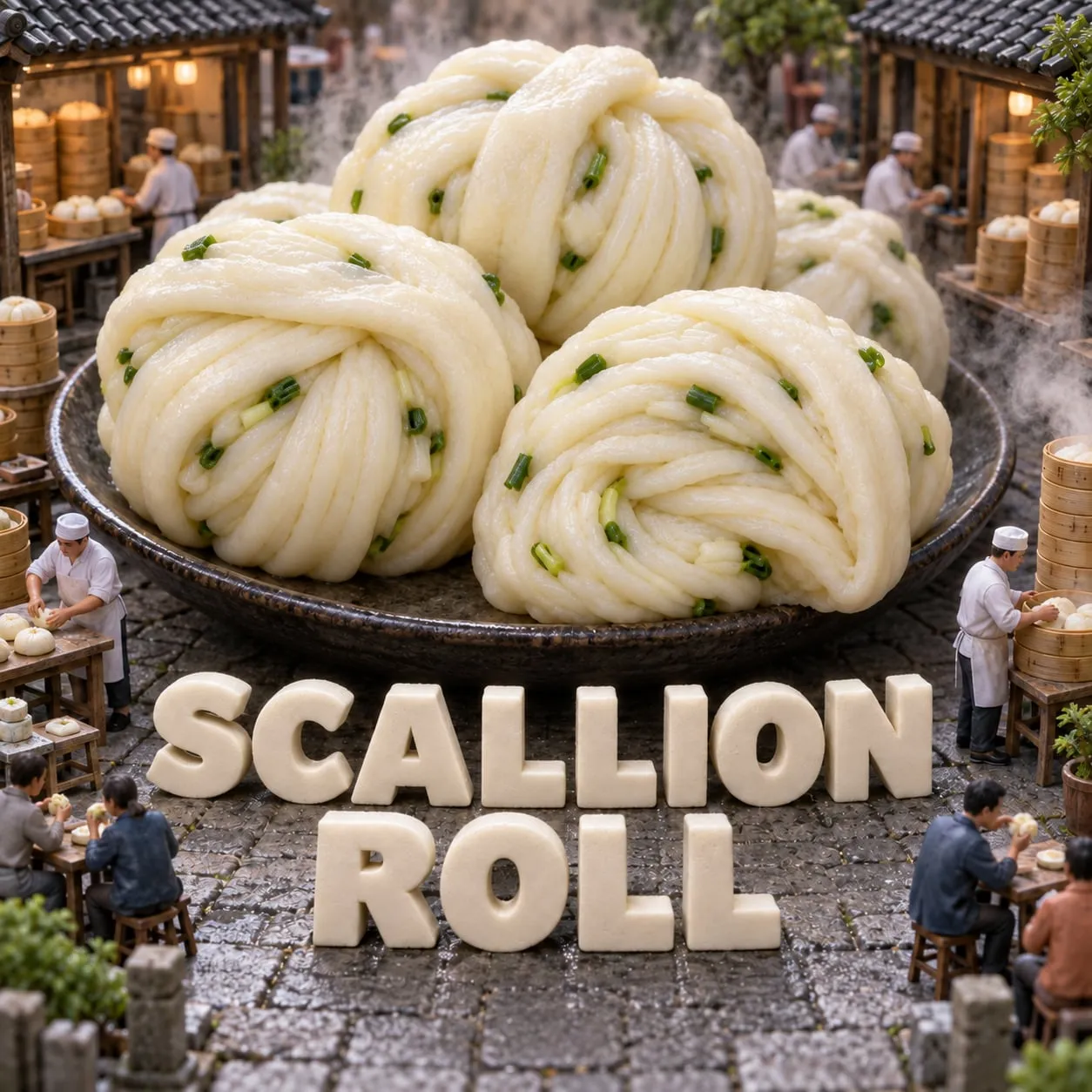 Scallion Steamed Roll (花捲)