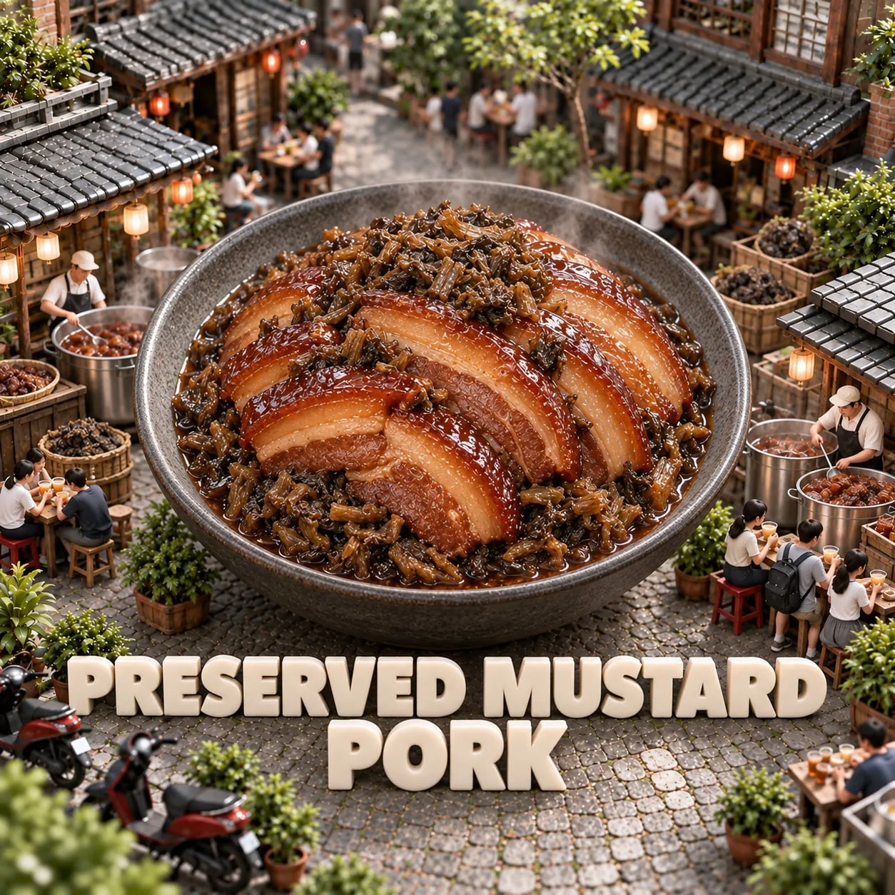 Preserved Mustard Pork (梅干扣肉)