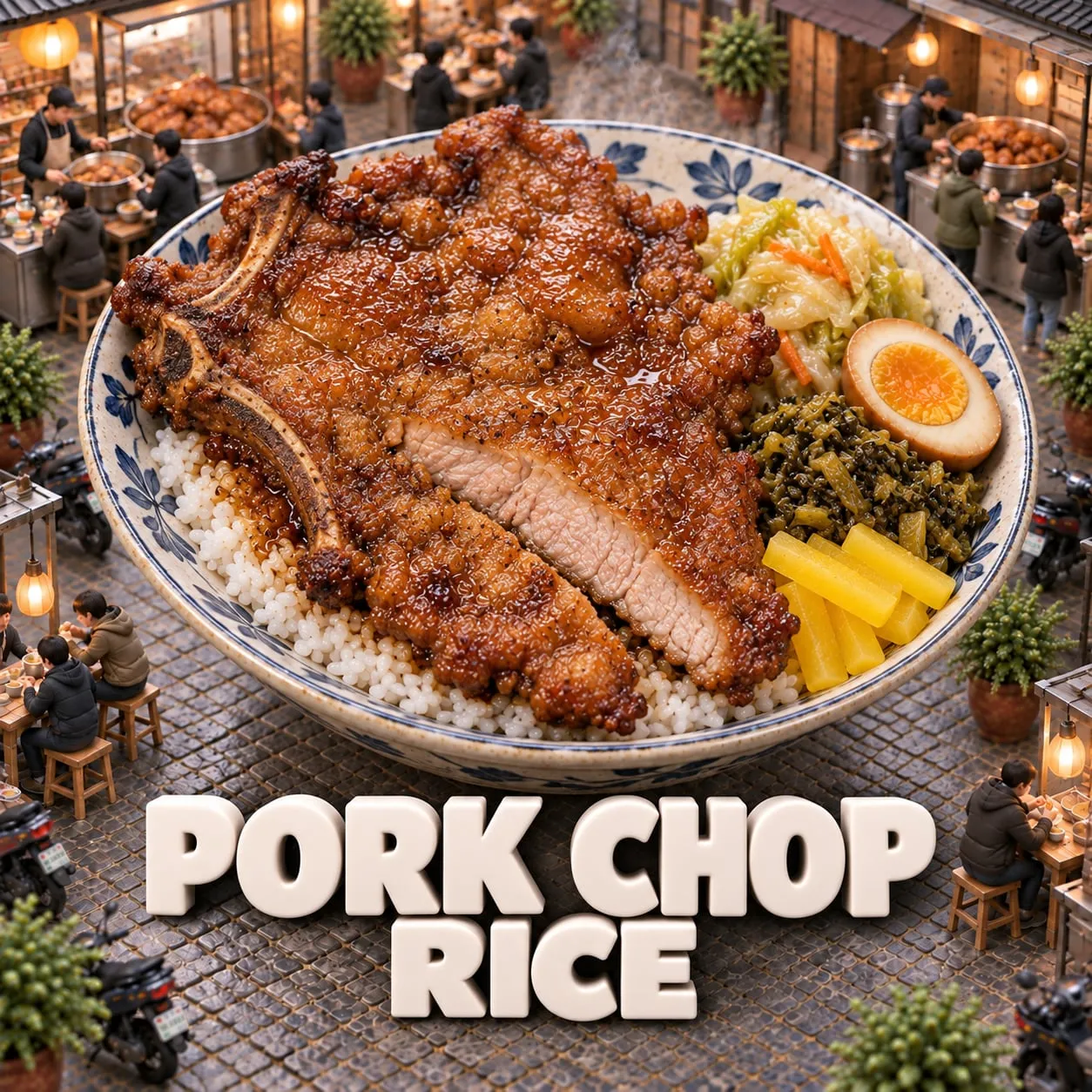 돈가스 덮밥(파이구판) (排骨飯)