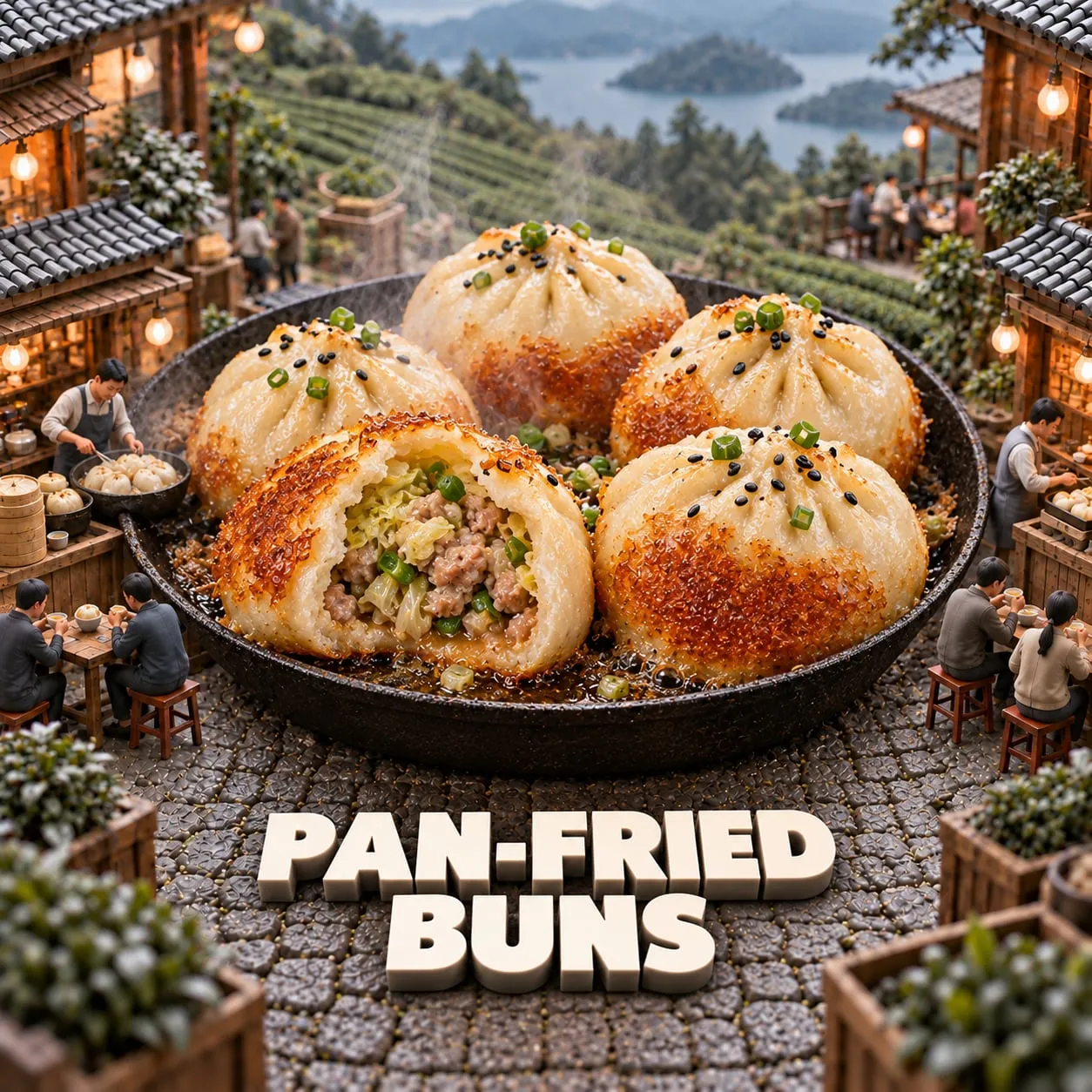 Pan-Fried Buns (水煎包)