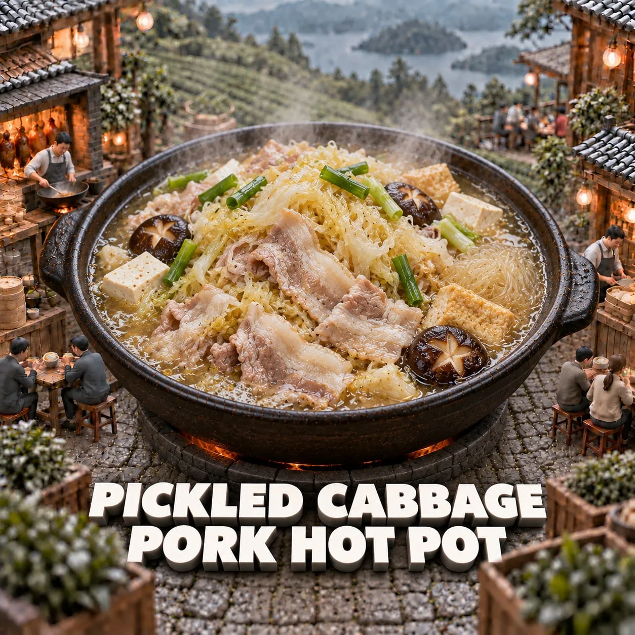 Pickled Cabbage Pork Hot Pot (酸菜白肉鍋)