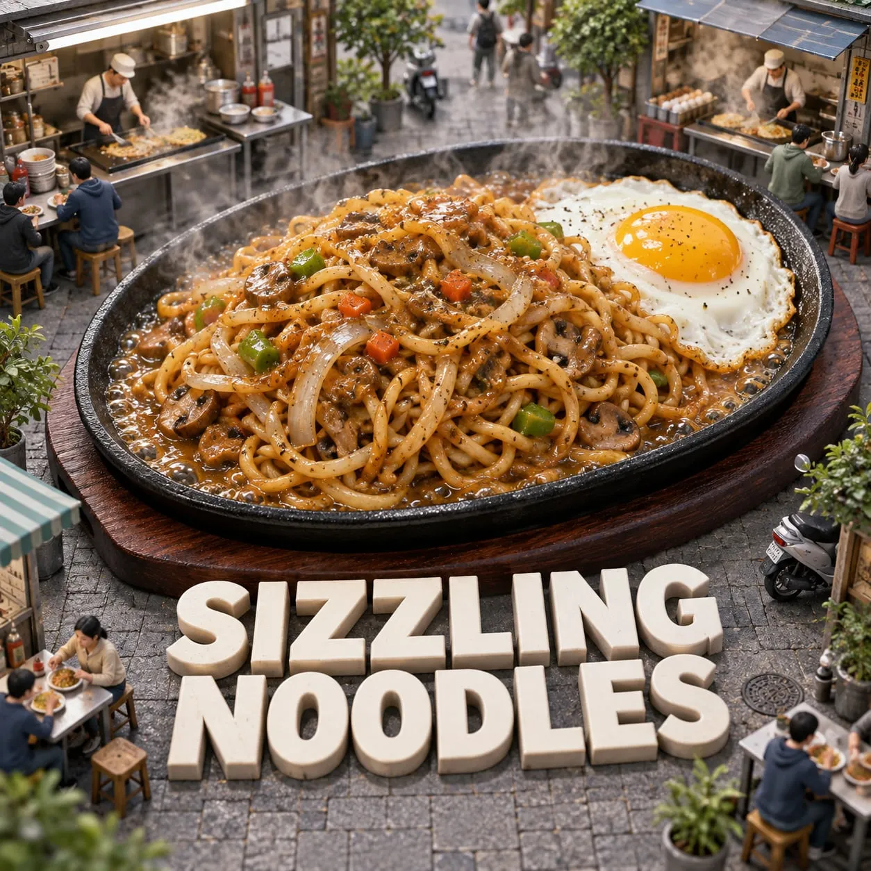 Sizzling Plate Noodles (鐵板麵)