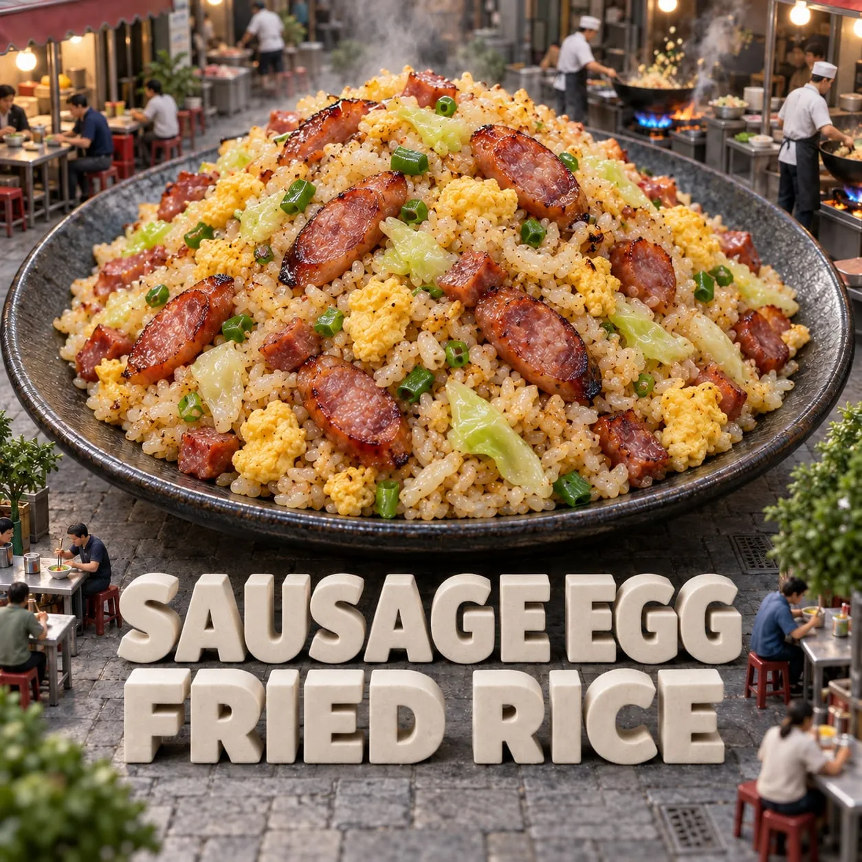 Sausage and Egg Fried Rice (香腸蛋炒飯)